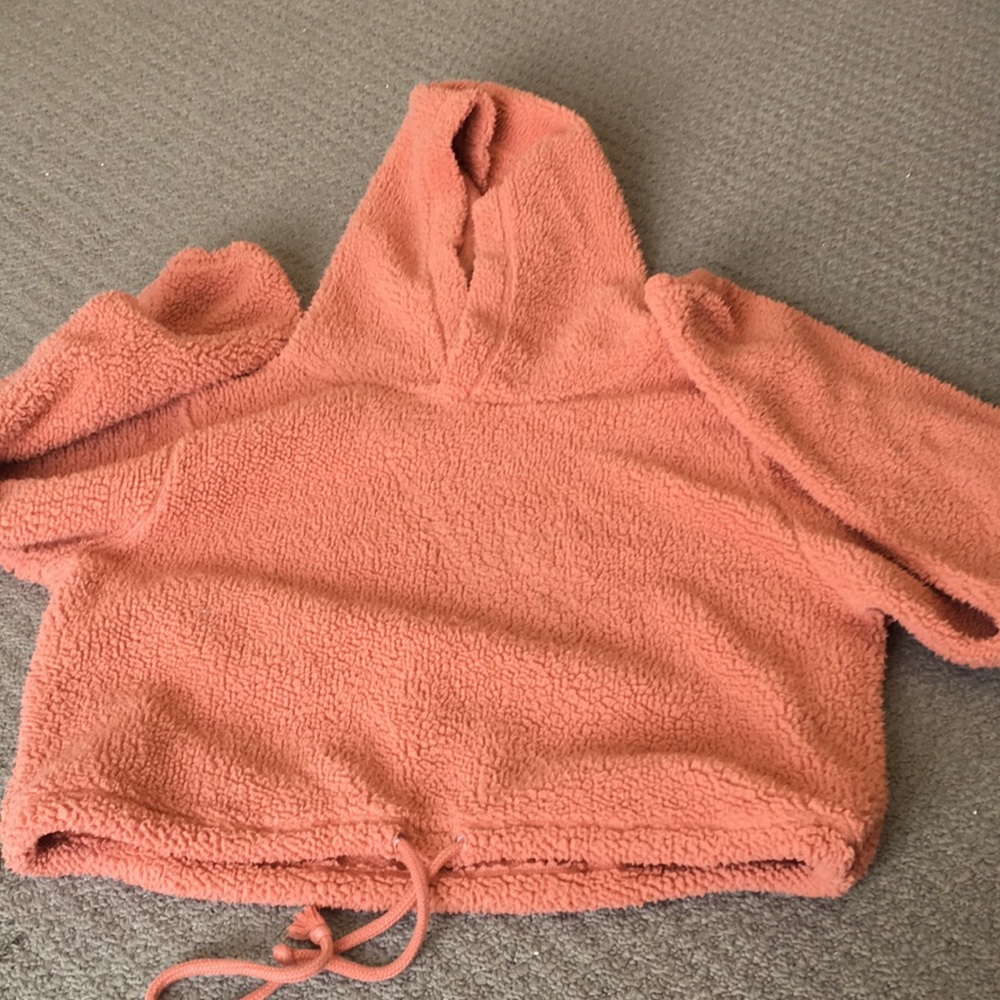 Peach CROP TOP Hoodie